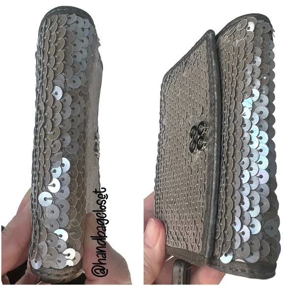 Coach Audrey Pearl Rocker Optic C Sequin Sequence Wristlet Wallet - Picture 8 of 11